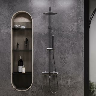 Душевая стойка Damixa Scandinavian Pure 936740300 Черная матовая